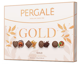 Продуктови Категории Шоколади Pergale Gold Шоколадови бонбони 348 гр 48 бр